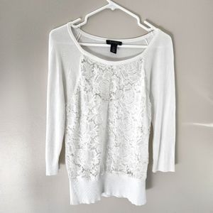 White house black market lace sweater